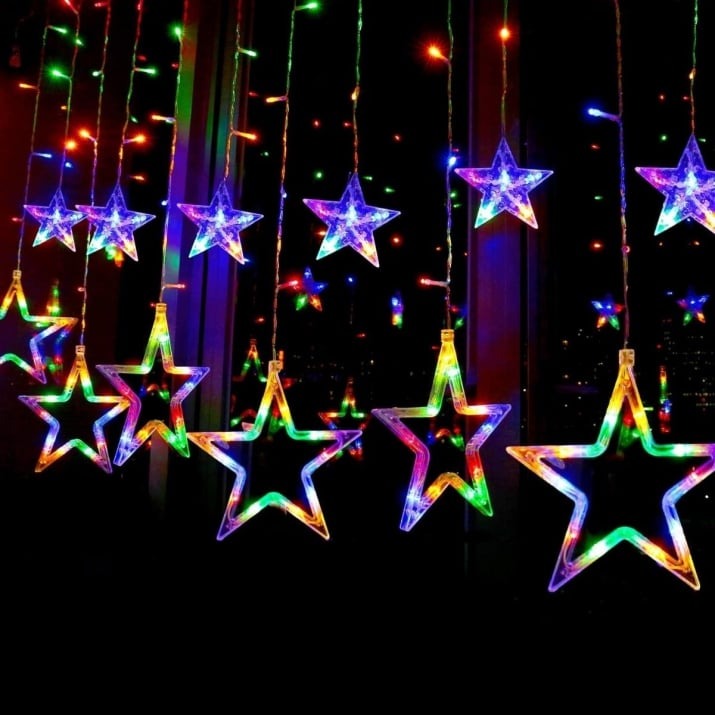 Miniatura 2 de LUCES NAVIDAD CASCADAS ESTRELLAS 3M X 1M